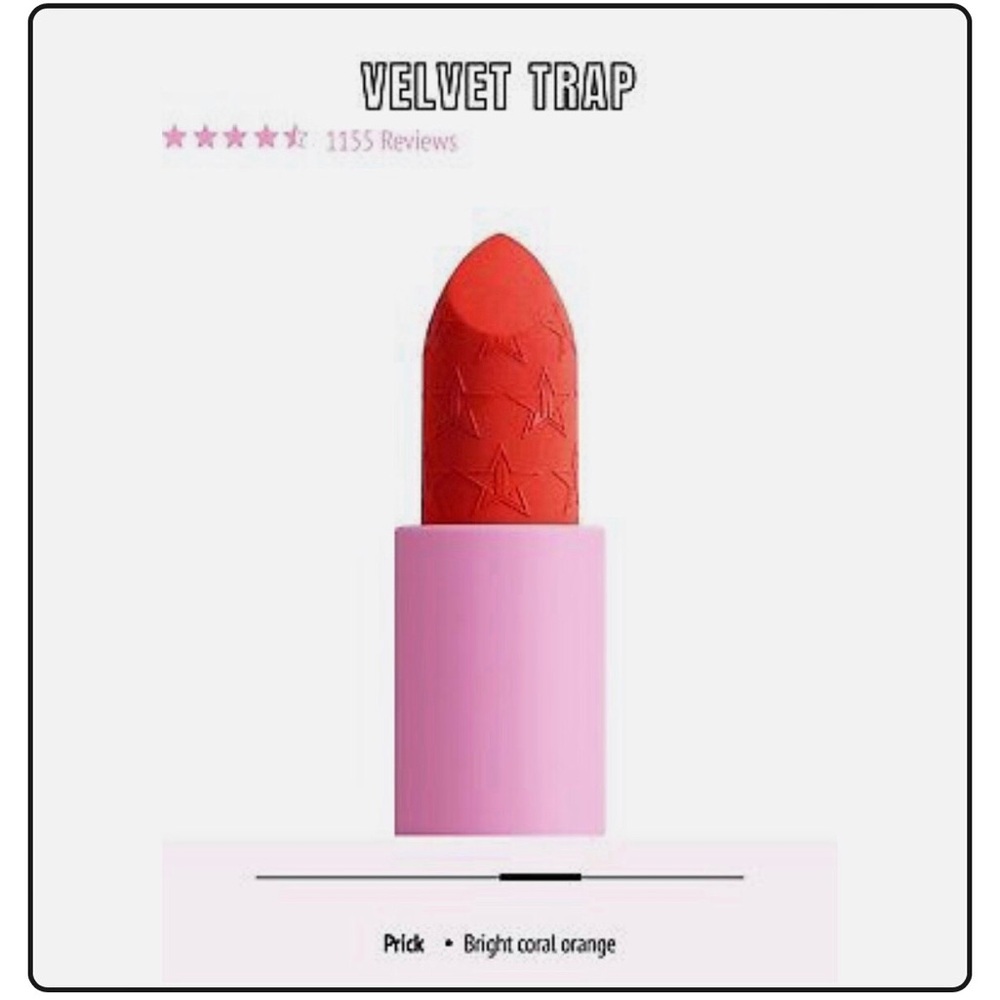 Jeffree Star Velvet Bright Coral Orange Lipstick